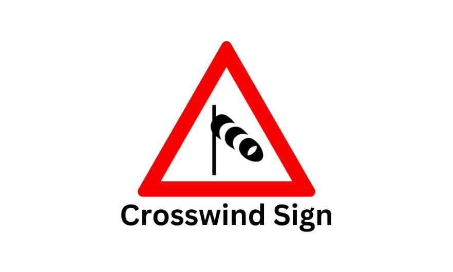 Crosswind Road Sign โ Meaning & Safety Tips