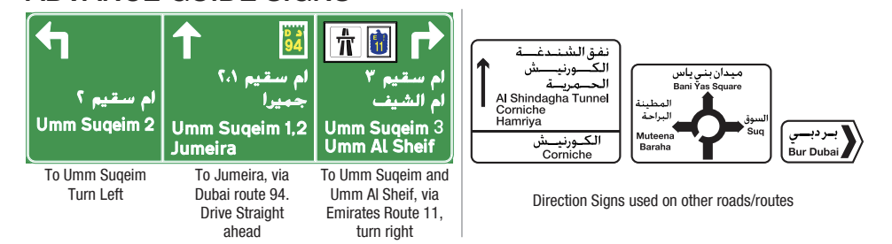 traffic signs in uae with meanings