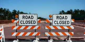 road closed sign meaning
