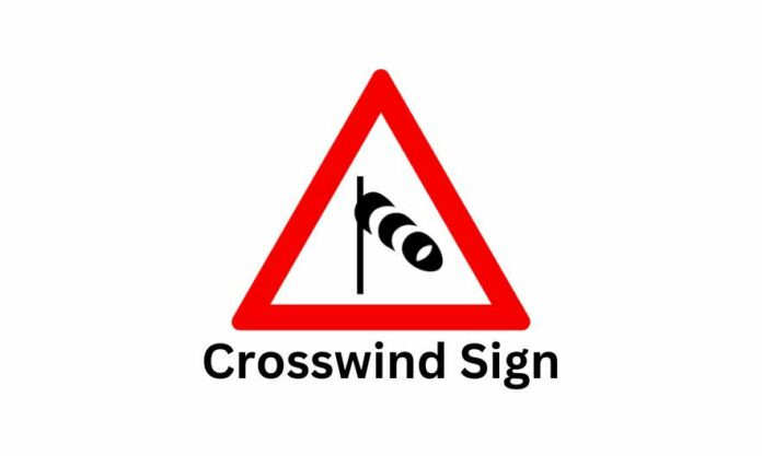 what is crosswind sign. meaning of crosswind signs